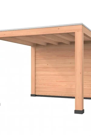Lage Prijs Douglas overkapping, 300 x 300, met achterwand, Westwood Robuust